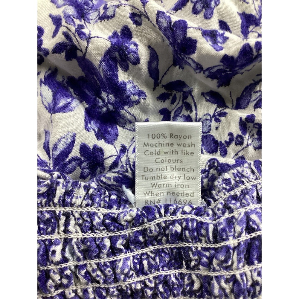 3-Piece Pajama Set Blue And White Floral Women's‎ Medium Blue Willow - Picture 14 of 16